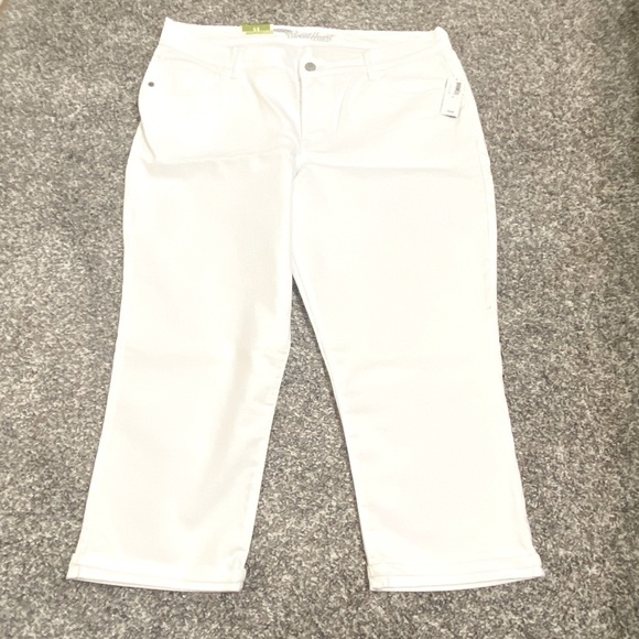 Old navy white jeans size 14 women’s crop - Picture 1 of 4